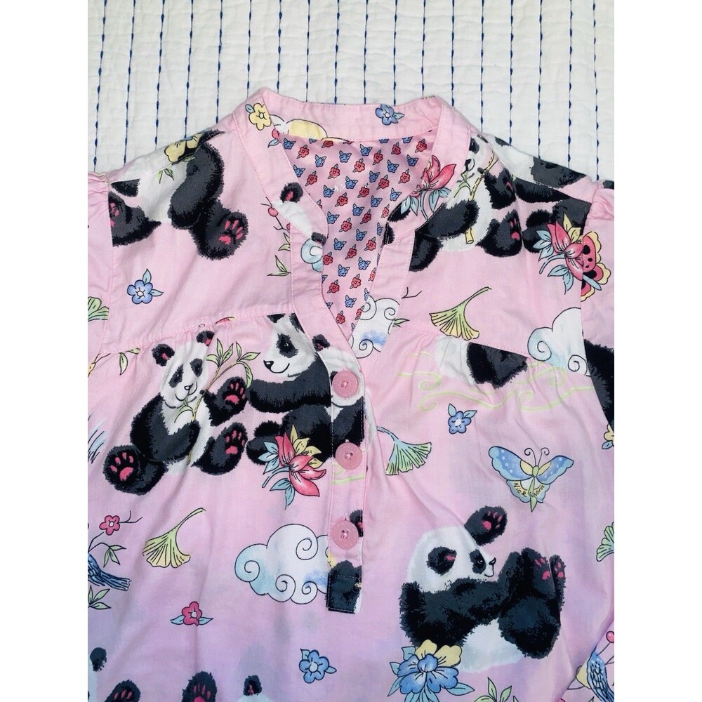 Nick & Nora Panda Cotton Nightgown Dress Pockets Whimsygoth Y2K Cottagecore L - Picture 8 of 13
